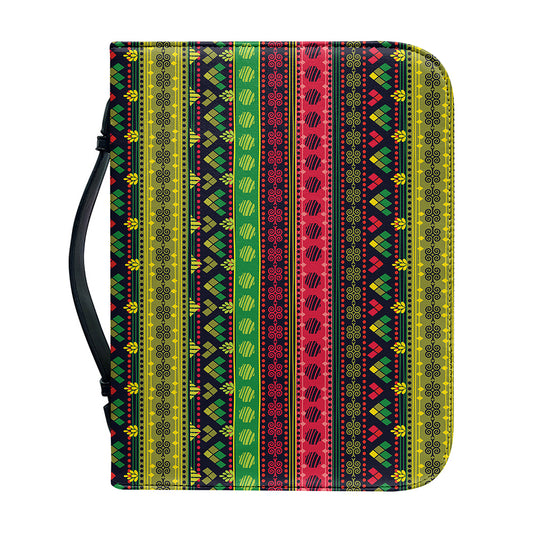 Native Indian Tribal Pattern Print Leather Bible Cover
