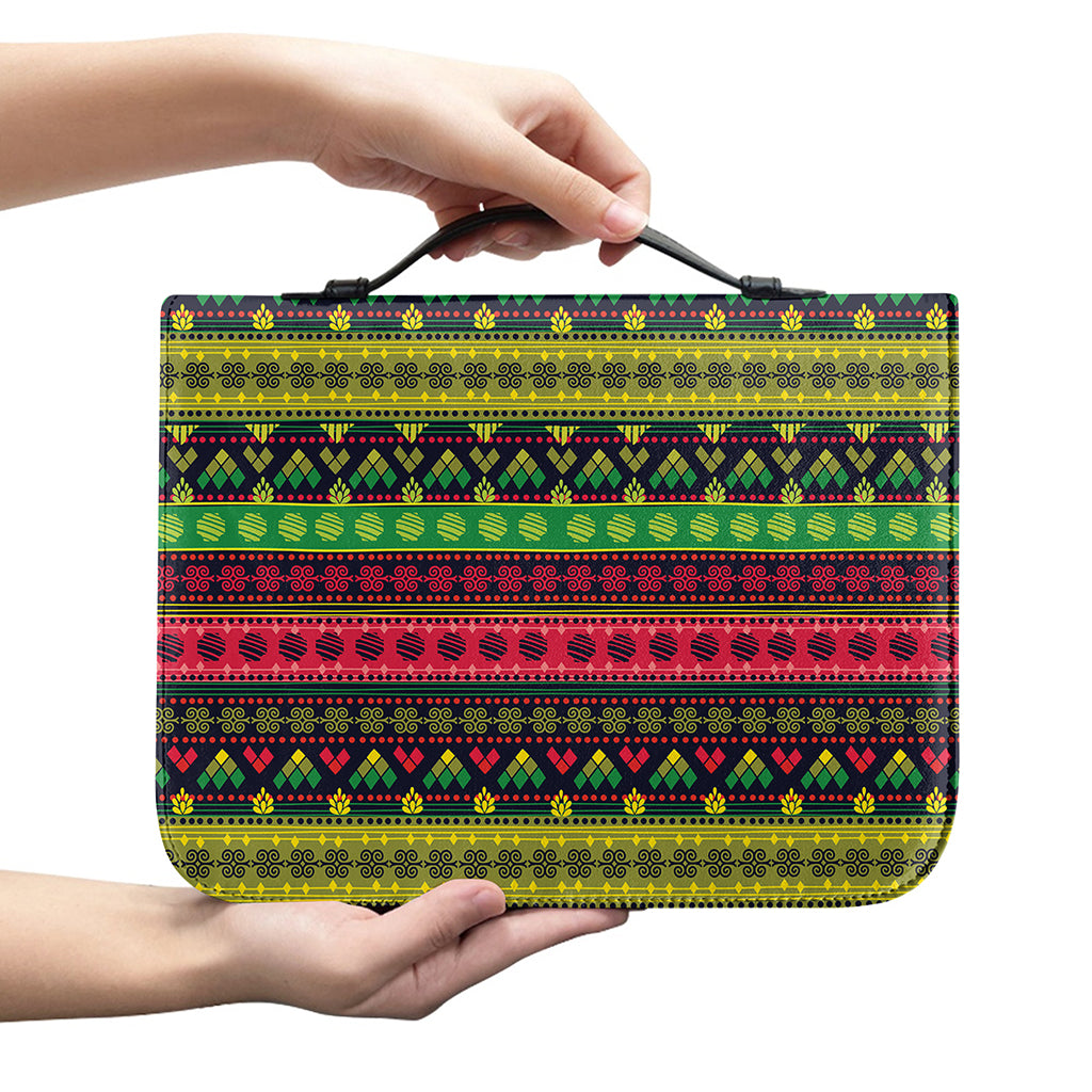 Native Indian Tribal Pattern Print Leather Bible Cover