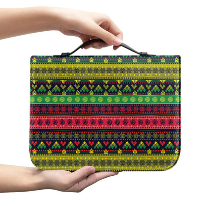 Native Indian Tribal Pattern Print Leather Bible Cover