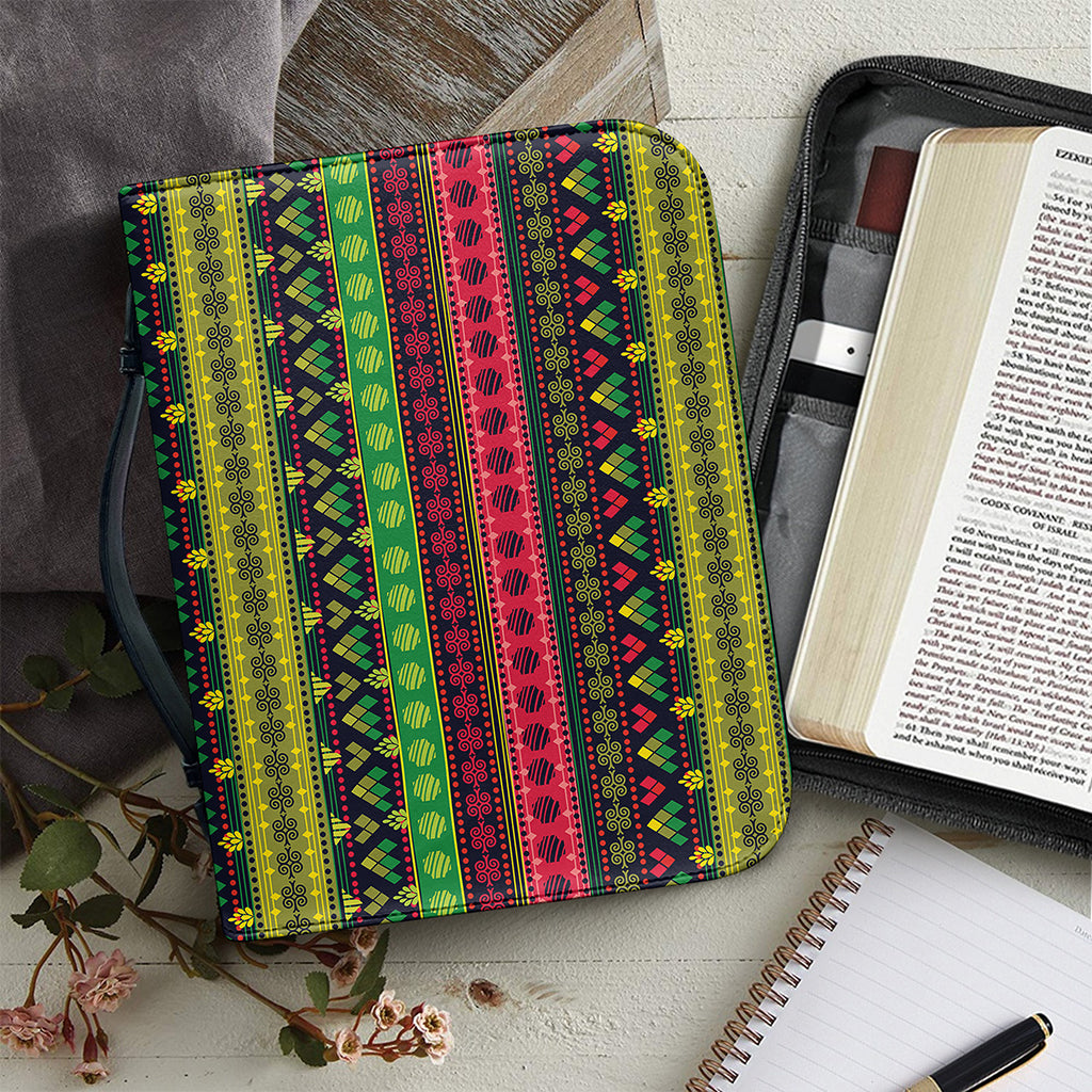 Native Indian Tribal Pattern Print Leather Bible Cover