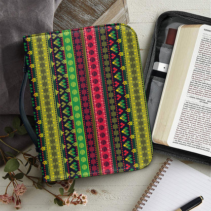 Native Indian Tribal Pattern Print Leather Bible Cover