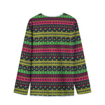 Native Indian Tribal Pattern Print Long Sleeve Short Coat