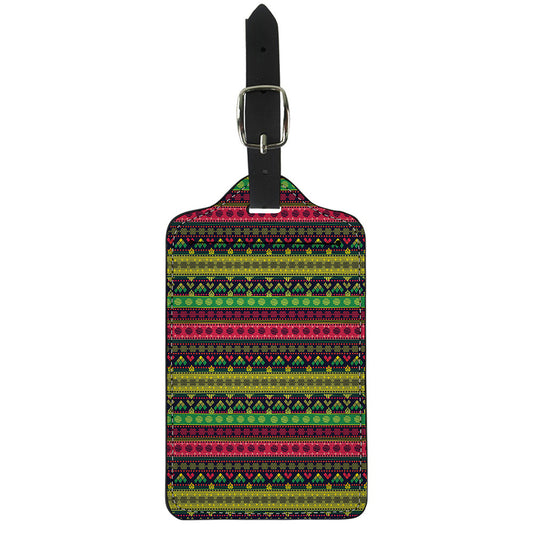 Native Indian Tribal Pattern Print Luggage Tag