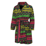 Native Indian Tribal Pattern Print Men's Bathrobe