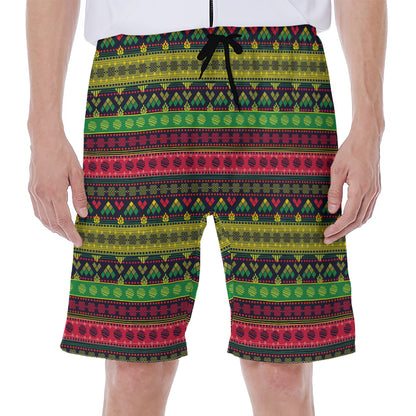 Native Indian Tribal Pattern Print Men's Beach Shorts