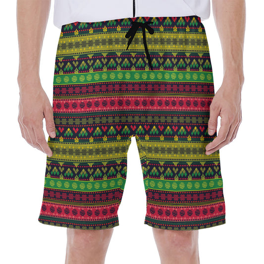 Native Indian Tribal Pattern Print Men's Beach Shorts