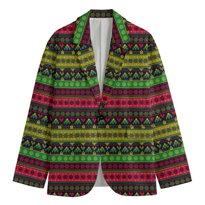 Native Indian Tribal Pattern Print Men's Blazer