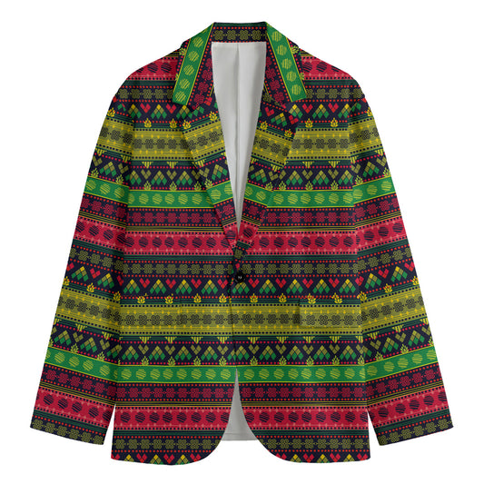 Native Indian Tribal Pattern Print Men's Blazer