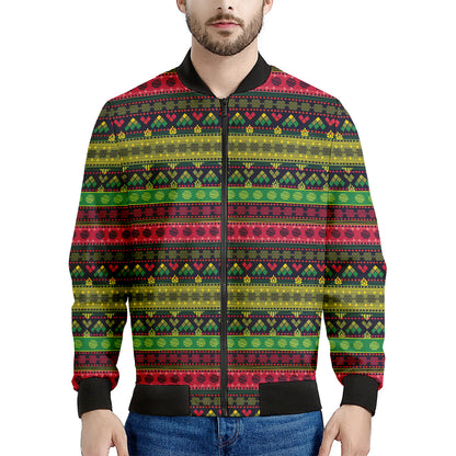 Native Indian Tribal Pattern Print Men's Bomber Jacket