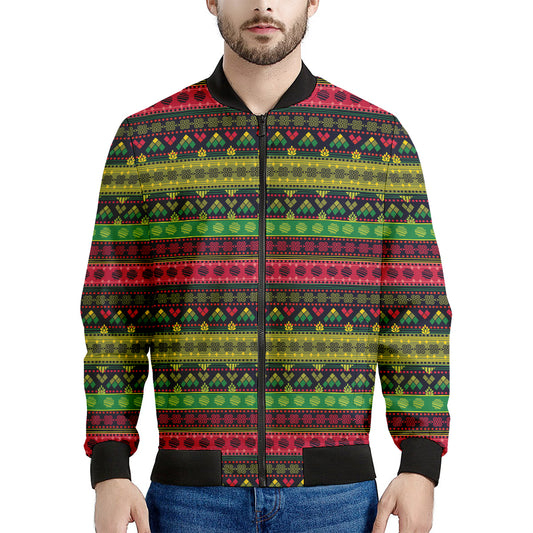 Native Indian Tribal Pattern Print Men's Bomber Jacket