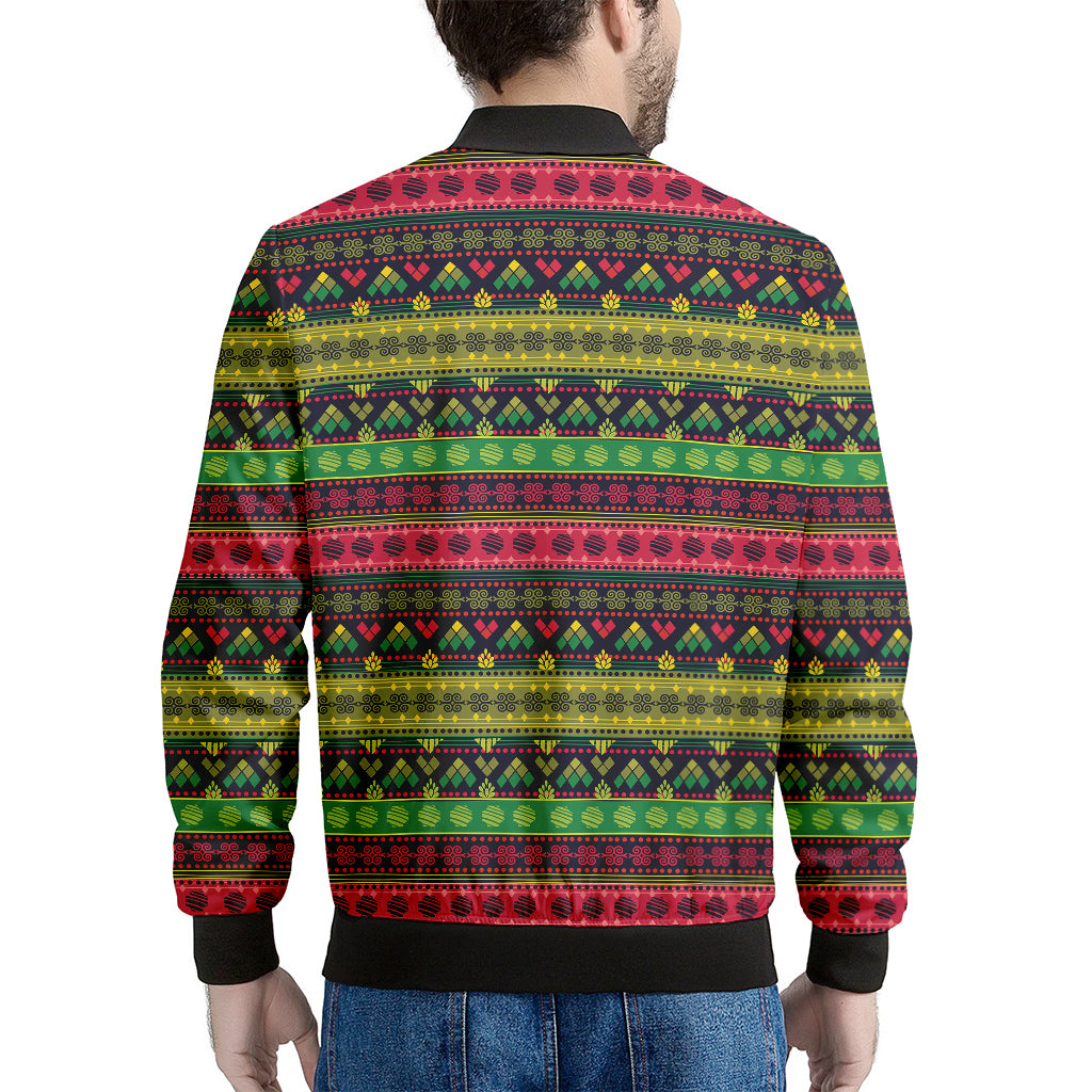 Native Indian Tribal Pattern Print Men's Bomber Jacket