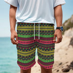 Native Indian Tribal Pattern Print Men's Cargo Shorts