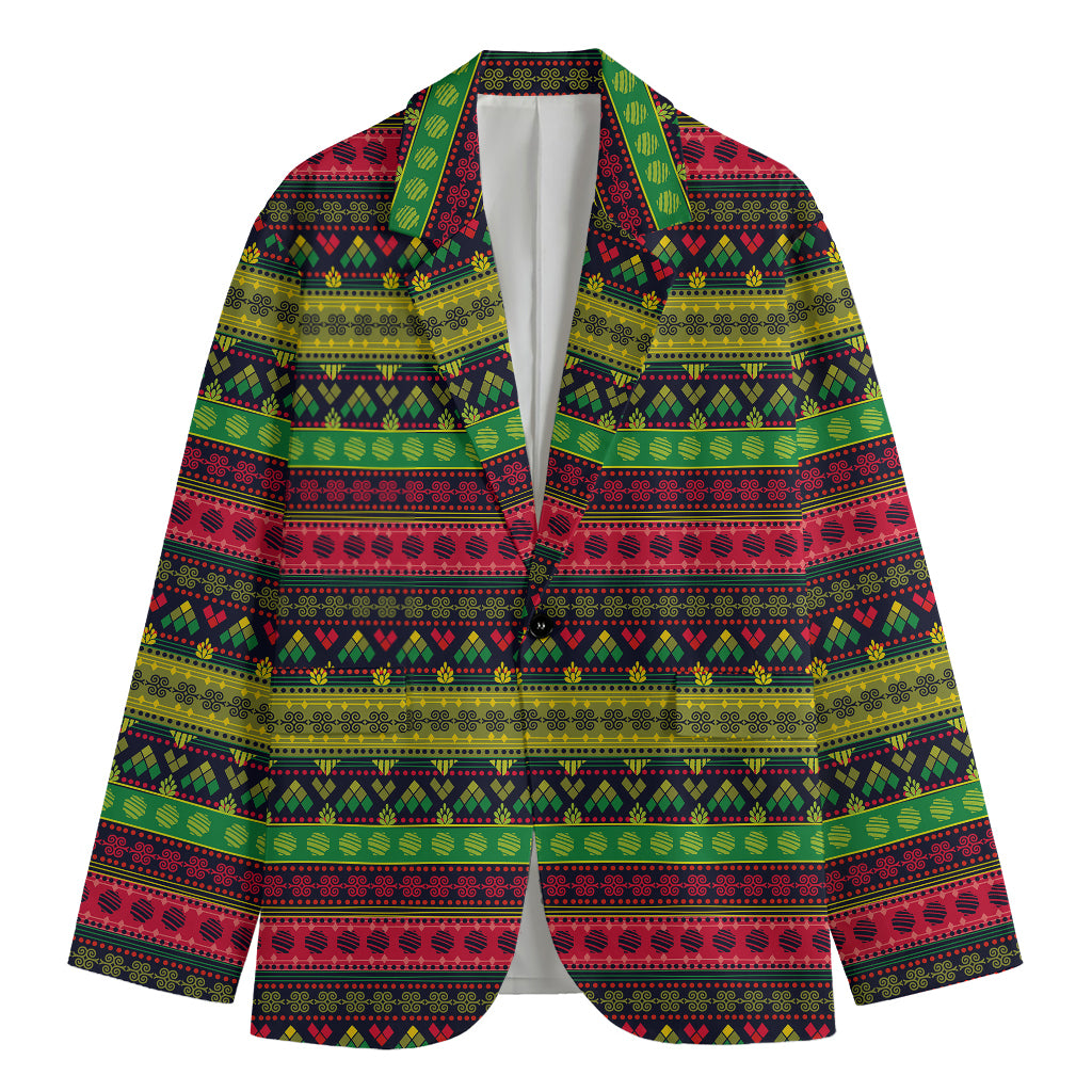 Native Indian Tribal Pattern Print Men's Cotton Blazer