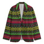Native Indian Tribal Pattern Print Men's Cotton Blazer