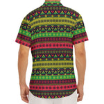Native Indian Tribal Pattern Print Men's Deep V-Neck Shirt