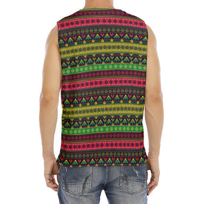 Native Indian Tribal Pattern Print Men's Fitness Tank Top