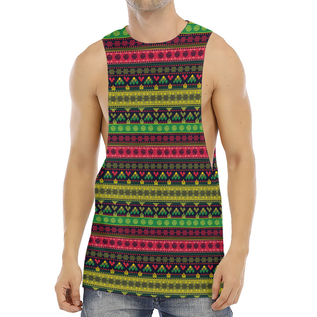 Native Indian Tribal Pattern Print Men's Muscle Tank Top