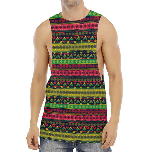 Native Indian Tribal Pattern Print Men's Muscle Tank Top