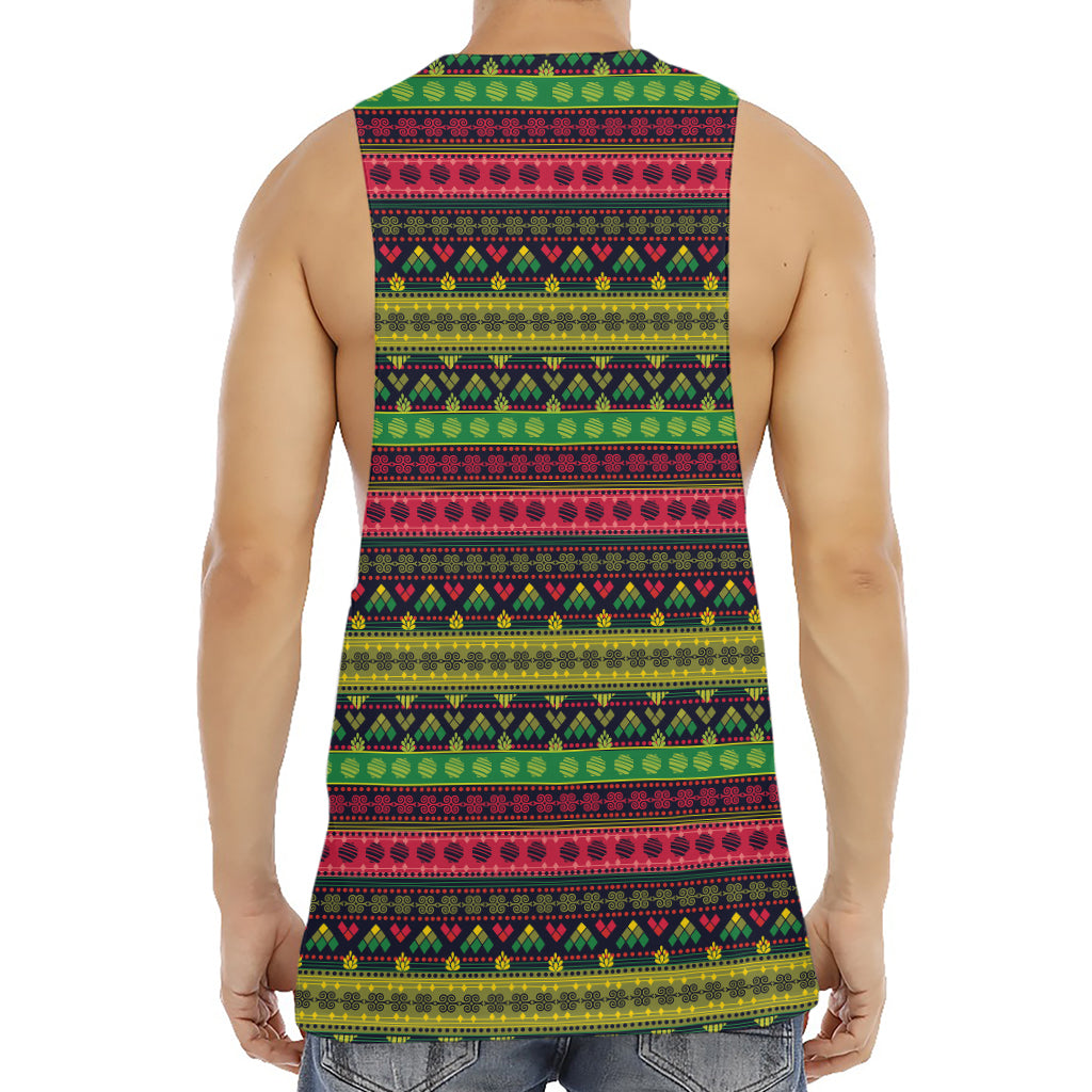 Native Indian Tribal Pattern Print Men's Muscle Tank Top