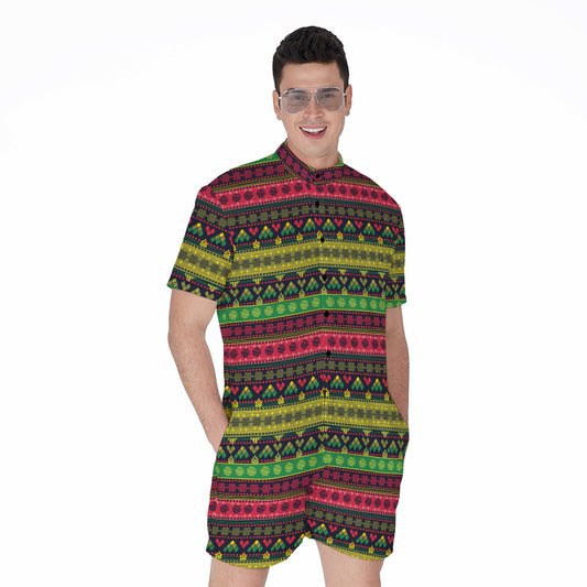 Native Indian Tribal Pattern Print Men's Rompers