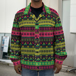 Native Indian Tribal Pattern Print Men's Shirt Jacket