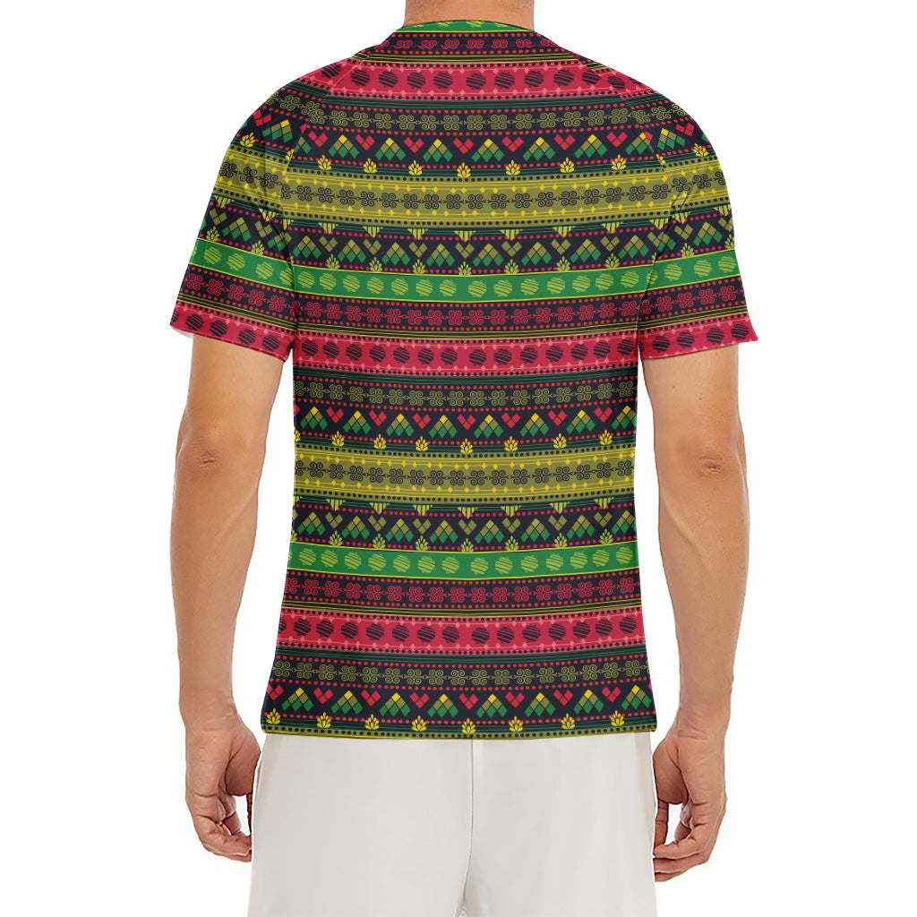 Native Indian Tribal Pattern Print Men's Short Sleeve Rash Guard