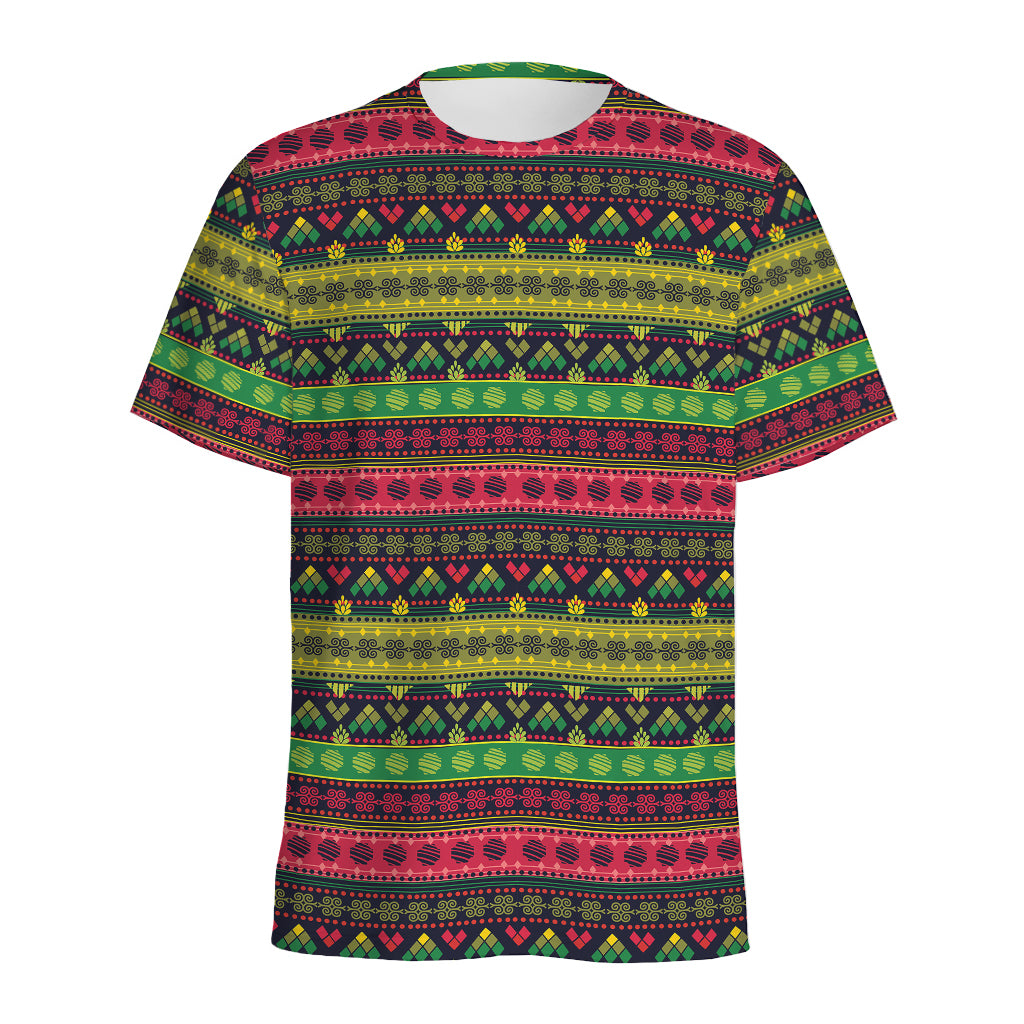Native Indian Tribal Pattern Print Men's Sports T-Shirt