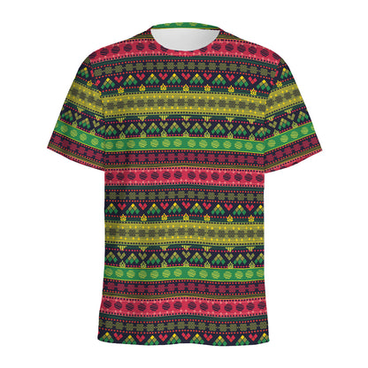 Native Indian Tribal Pattern Print Men's Sports T-Shirt