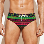 Native Indian Tribal Pattern Print Men's Swim Briefs