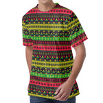 Native Indian Tribal Pattern Print Men's Velvet T-Shirt