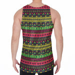 Native Indian Tribal Pattern Print Men's Velvet Tank Top