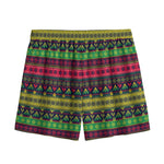 Native Indian Tribal Pattern Print Mesh Shorts