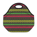 Native Indian Tribal Pattern Print Neoprene Lunch Bag