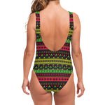 Native Indian Tribal Pattern Print One Piece Swimsuit