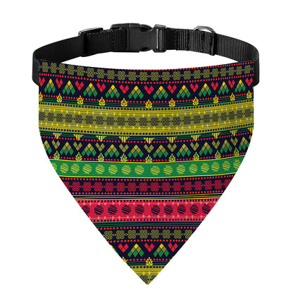 Native Indian Tribal Pattern Print Over The Collar Dog Bandana