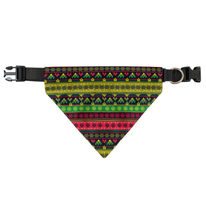 Native Indian Tribal Pattern Print Over The Collar Dog Bandana