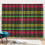 Native Indian Tribal Pattern Print Pencil Pleat Curtains