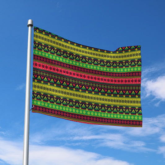 Native Indian Tribal Pattern Print Polyester Flag