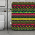 Native Indian Tribal Pattern Print Polyester Shower Curtain