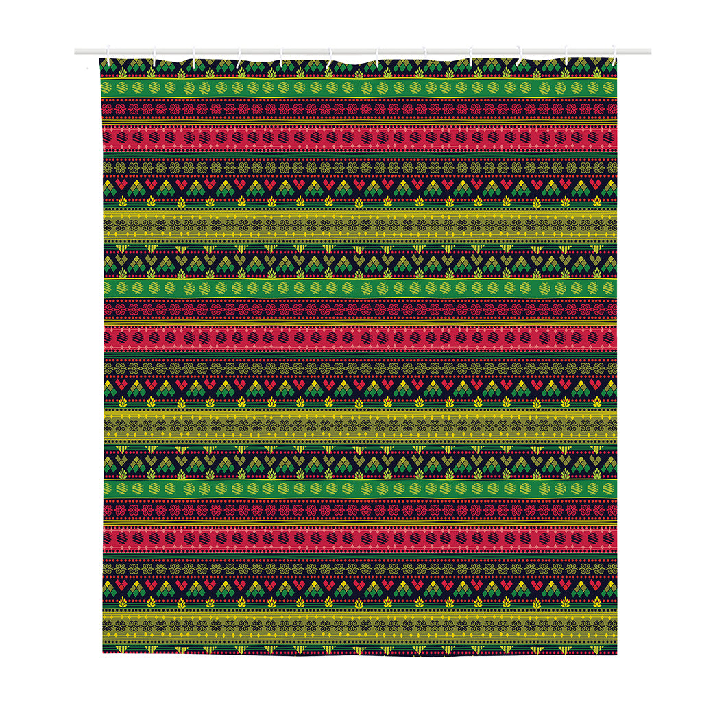 Native Indian Tribal Pattern Print Polyester Shower Curtain