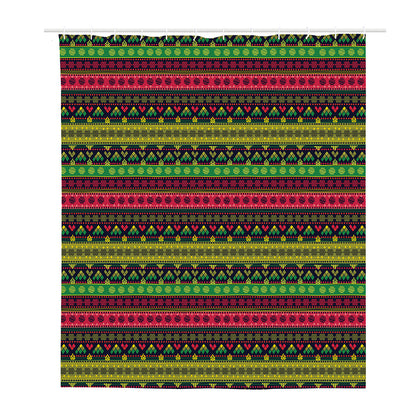 Native Indian Tribal Pattern Print Polyester Shower Curtain
