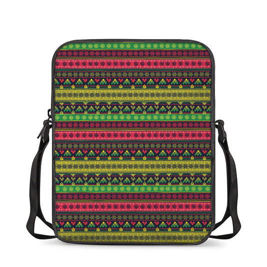 Native Indian Tribal Pattern Print Rectangular Crossbody Bag