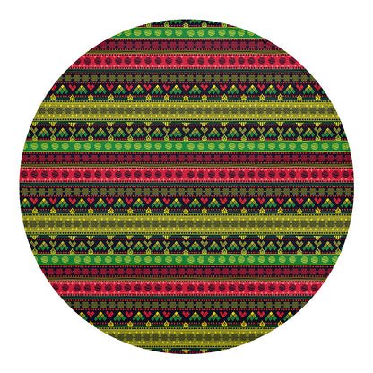 Native Indian Tribal Pattern Print Round Blanket