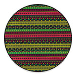 Native Indian Tribal Pattern Print Round Floor Mat
