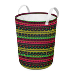 Native Indian Tribal Pattern Print Round Laundry Basket