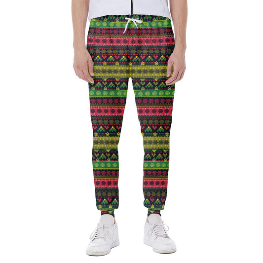 Native Indian Tribal Pattern Print Scuba Joggers