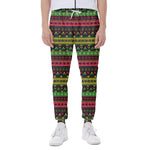 Native Indian Tribal Pattern Print Scuba Joggers