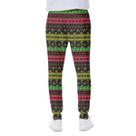 Native Indian Tribal Pattern Print Scuba Joggers