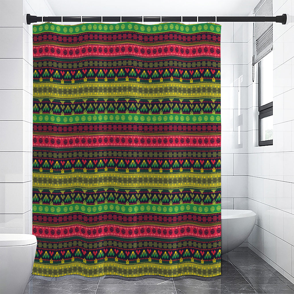 Native Indian Tribal Pattern Print Shower Curtain