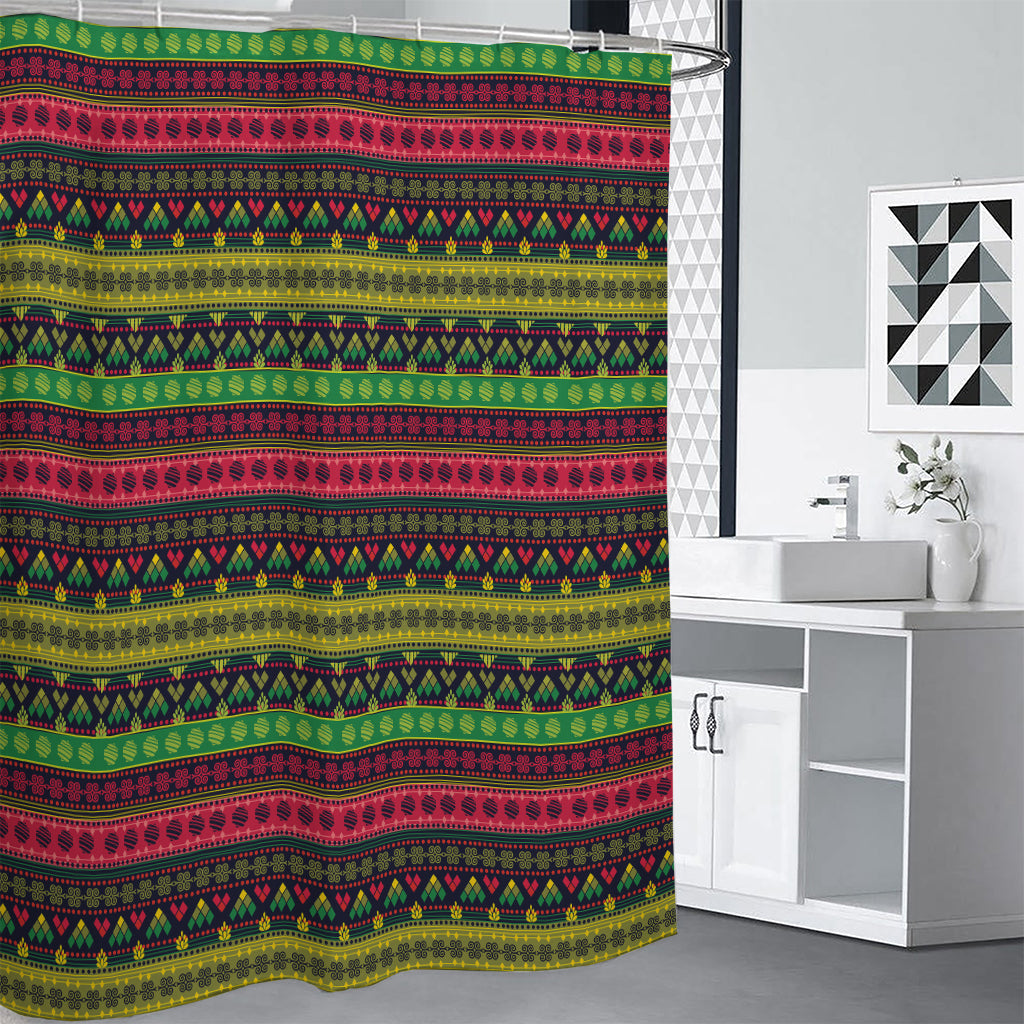Native Indian Tribal Pattern Print Shower Curtain